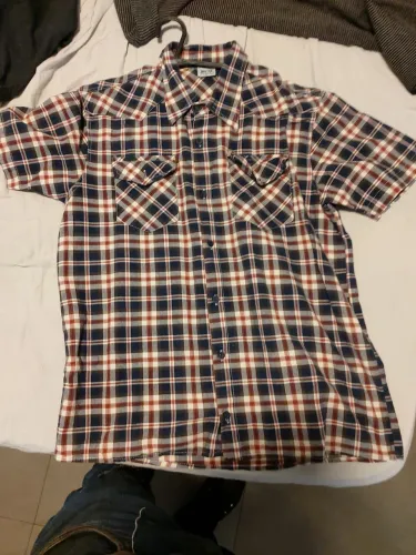 camisa social masculina de manga curta xadrez