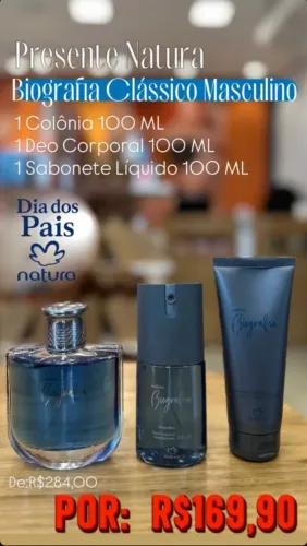 Kit Natura Biografia Clássico Masculino - Dia dos Pais