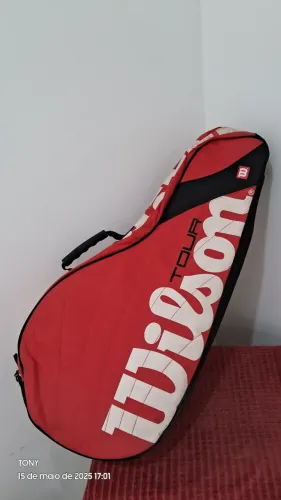 Raqueteira Wilson Thermo Guard para 9 Raquetes Vermelha