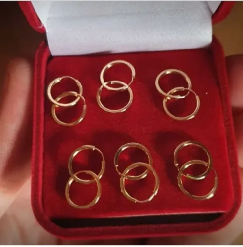 Brincos de argola em ouro 18k