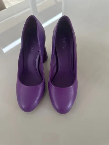 Sapatos Arezzo Roxo - Salto Bloco