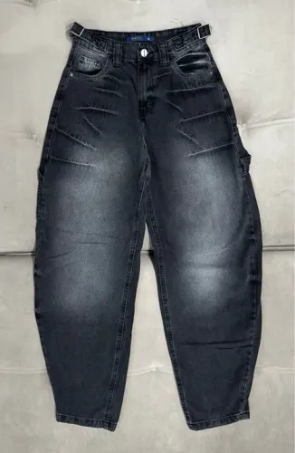 Calça Jeans Preta Estonada