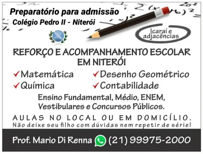 Aulas Particulares Matemática, Quimica, Contabilidade presenciais e Onlines  