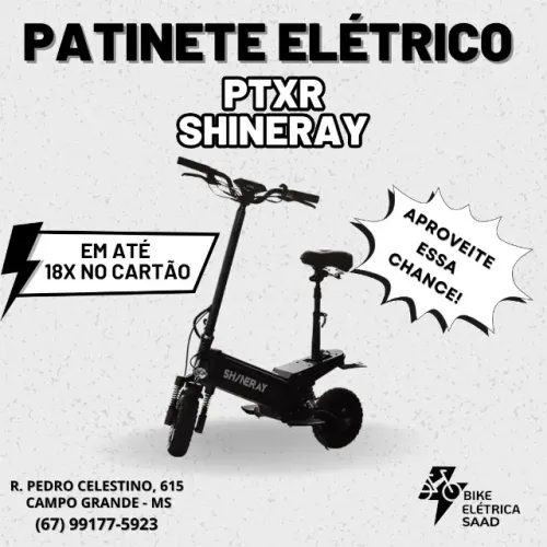 Patinete Elétrico PTXR Shineray - ZERO KM - melhor condição do mercado