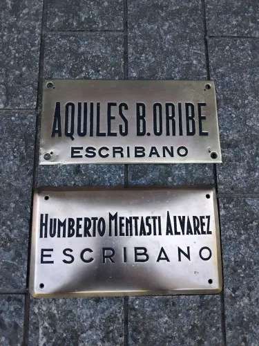 Placa antiga bronze 