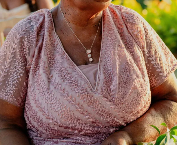 Vestido de festa - Bordado Rosa, Rose