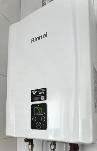Aquecedor De Água A Gás Rinnai E21 Digital Glp Cor Branco - 1 ano de garantia