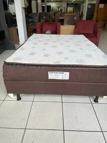 Cama casal molas ensacadas com pilow top com entrega Grátis 