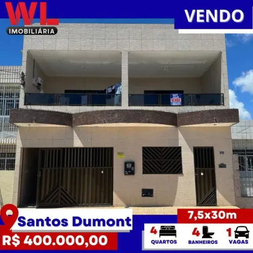Casa no Santos Dumont 4 quartos