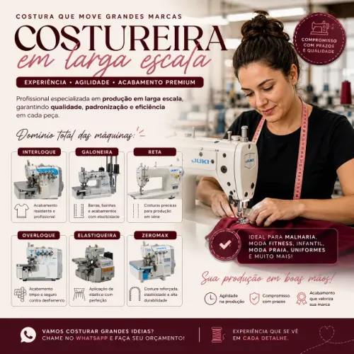 SOU COSTUREIRA EM LARGA ESCALA