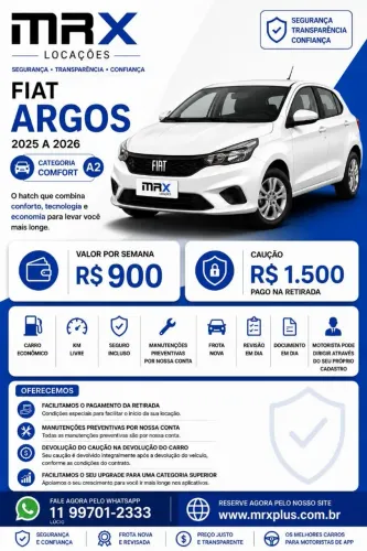 ALUGUEL DE CARROS PARA APLICATIVO (Uber, 99, InDrive)