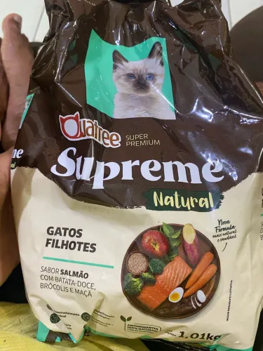 Dois sacos de ração Supreme Natural Gato Filhote 1,01kg
