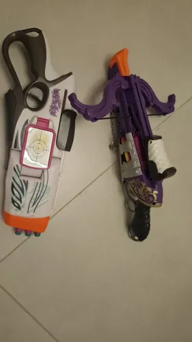 Nerfs rebel originais - besta + arma dobrável com visor!