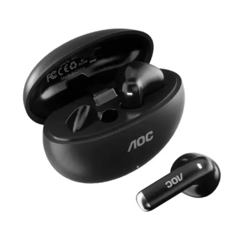 Fone de Ouvido Bluetooth 6.0 Earbuds TWS Sem Fio com Estojo Carregador, Microfone - AOC