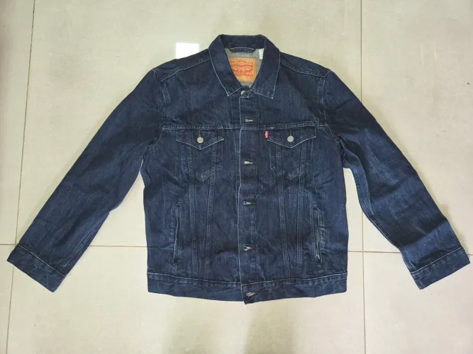 Jaqueta Jeans Masculina Levi's Original Trucker Azul Escuro, tamanho M