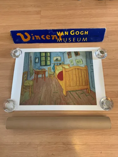 Van Gogh / The Bedroom / Pôster Original Museu Amsterdã / Holanda - 70,5 x 51,5 cm