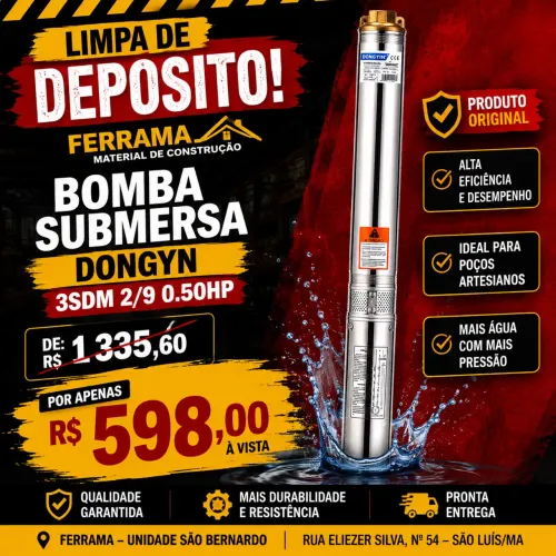 BOMBA SUBMERSA DONGYN 3SDM/9 0,5HP
