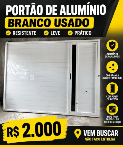 VENDO PORTÃO DE ALUMÍNIO BRANCO ?
