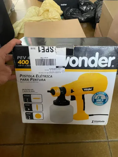pistola pintura elétrica pev400 vonder hvlp 400w 220v