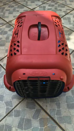 Caixa de Transporte Panther n 4 Pet Vermelha para Cães e Gatos