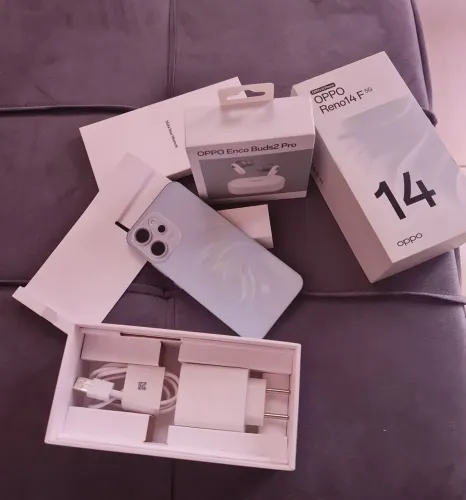Vendo ou troco Reno oppo 14F5G + fone Enco buds 2 pro.