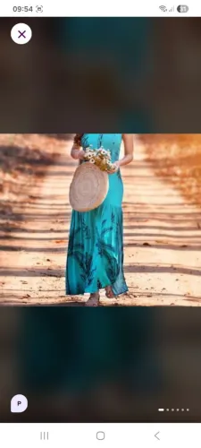 Vestido longo Viscose