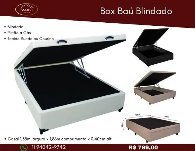 Baú box blindado, a pronta entrega 