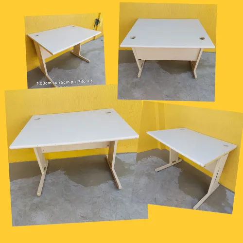 Mesa escritório bege 1.00x75cm