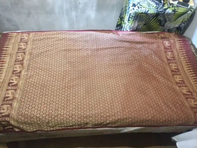 Tecido indiano com bordas de 8 elefante