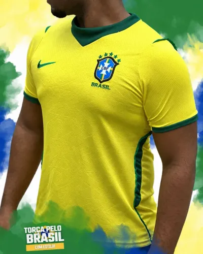 CAMISA DO BRASIL PREMIUM 3D ALTO RELEVO