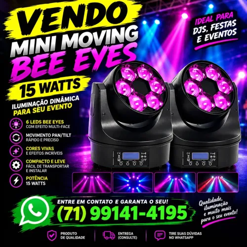Moving head Bee eyes 6x15w RGBW 90 watts