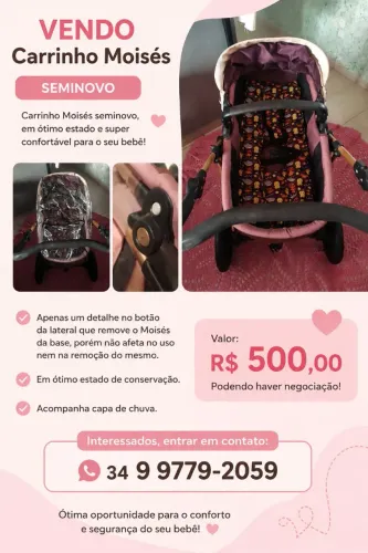Carrinho Moisés / berço / cadeirão