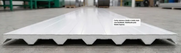 telha forro térmica acabamento branco
