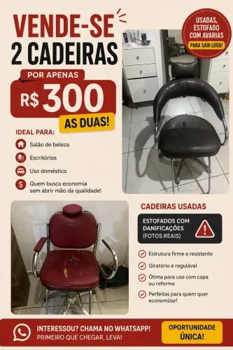 Cadeira pra salão de beleza 