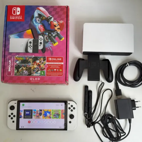 Nintendo Switch Oled Desbloqueado 128gb Usado