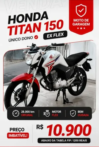 Honda Titan 150 Ex Flex Único dono com Manual