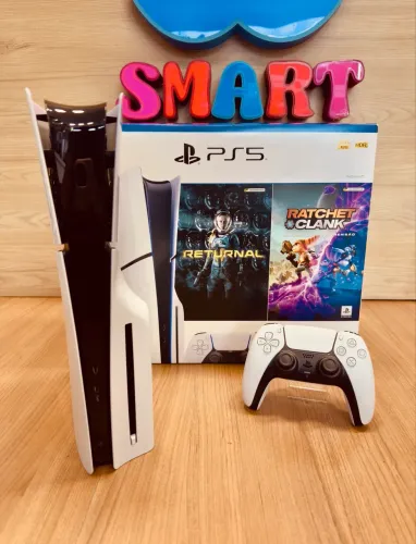 PS5 Slim com Leitor | SSD 1TB | Controle Branco | Sem Jogos | Revisado | Garantia