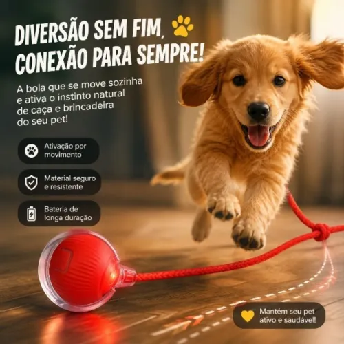 Brinquedo Pet Inteligente  Automático Giratório Recarregável