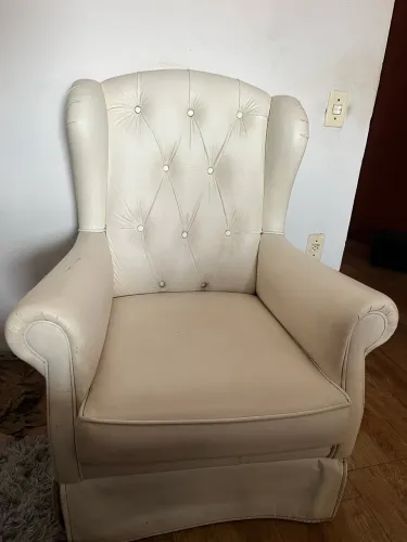 poltrona de amamentação branco creme