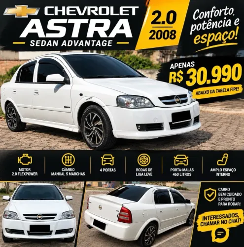 Chevrolet Astra Sed. Advant. 2.0 8V MPFI Flexp. 4P 2008
