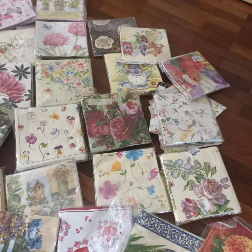 Guardanapos decorado para Decoupage