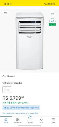 AR CONDICIONADO PORTÁTIL VENDE-SE