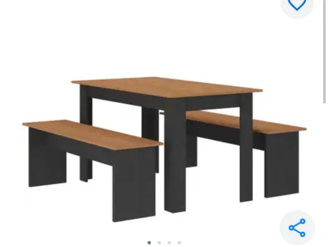 Mesa com banco de 4 lugares semi nova 