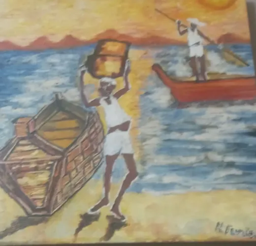 Conjunto de Quadros Originais - Vida e Trabalho | Óleo sobre Tela