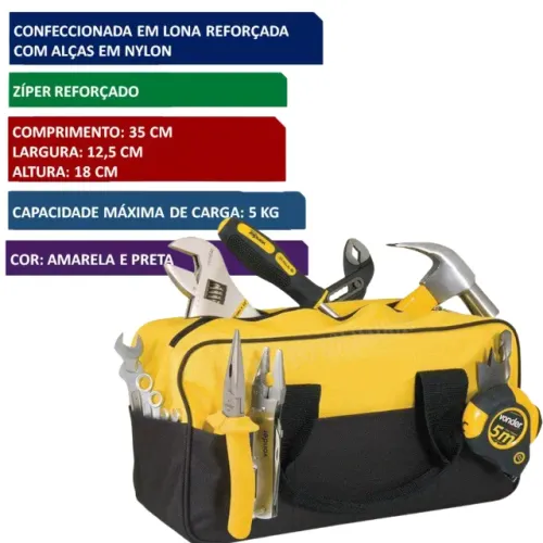 Bolsa Em Lona para Ferramentas com 8 Divisões 5kg _ FE25