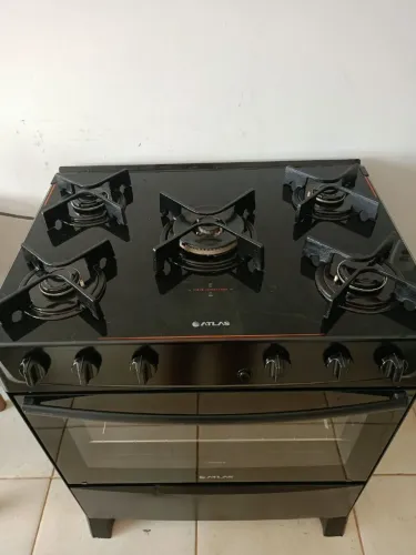 Fogão mesa de vidro 5 bocas automático