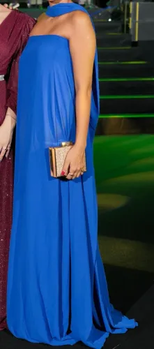 Vestido de festa longo azul