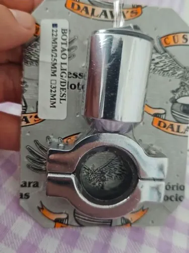 Botão auxiliar p moto custo metal