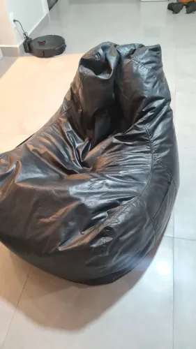 Puff poltrona courino preto