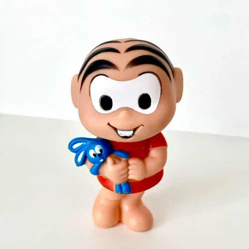 Antiga boneca Mônica Polo Art vinil rara coleção mauricio de sousa cebolinha cascão magali